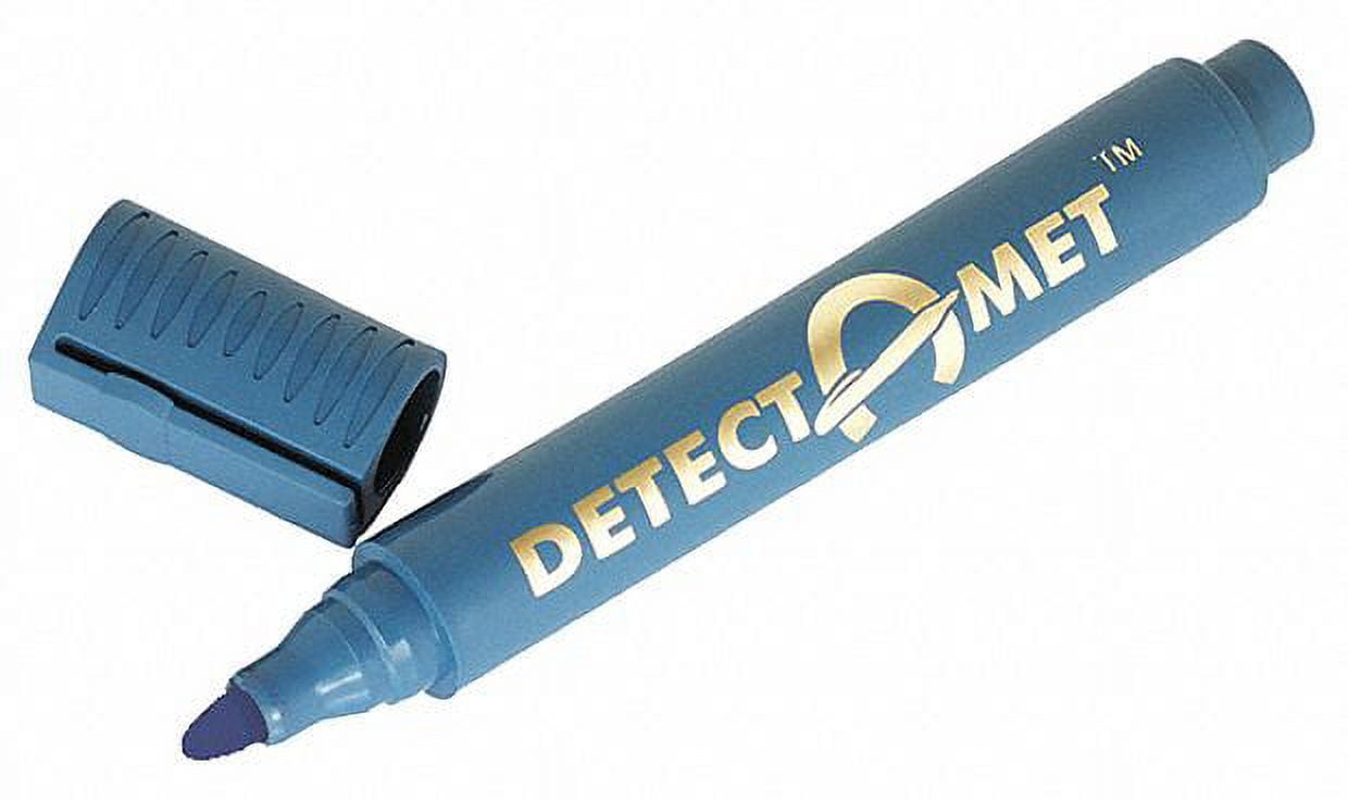 Detectamet Food Safe Detectable Products Metal & X-Ray Detectable Permanent Marker Retractable Black Bullet Tip Pk 10