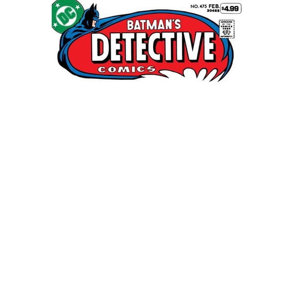Detective Comics #475 Facsimile Edition Cvr B Blank Card Stock Var (2026 Edition) DC Comics Comic Book