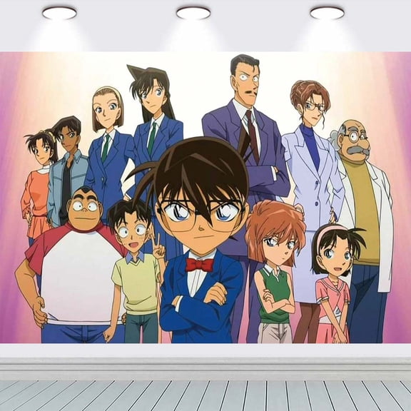 Detective Conan Case Closed school Background Wall Decor Taspestry Poster Banner Backdrop Party Supplies