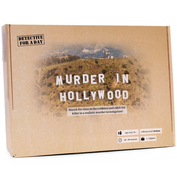 Detective For A Day: The Hollywood Murder - Interactive Crime Investigation Party Game, Solve A Realistic Murder Mystery Case At Home, Immersive Co-Op