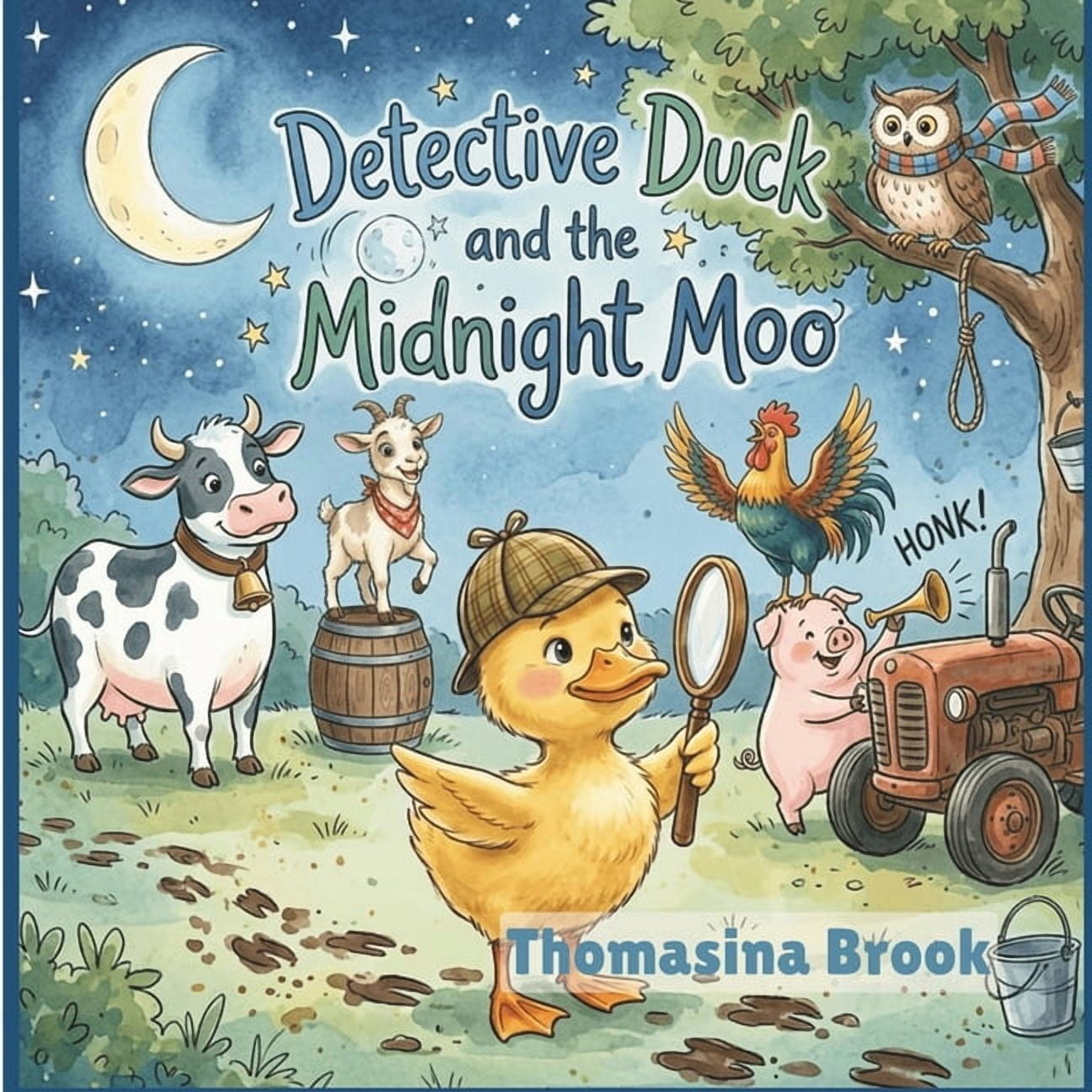Detective Duck Mysteries Detective Duck and the Midnight Moo: A Cozy Farm Mystery for Curious Kids, Book 2, (Paperback)