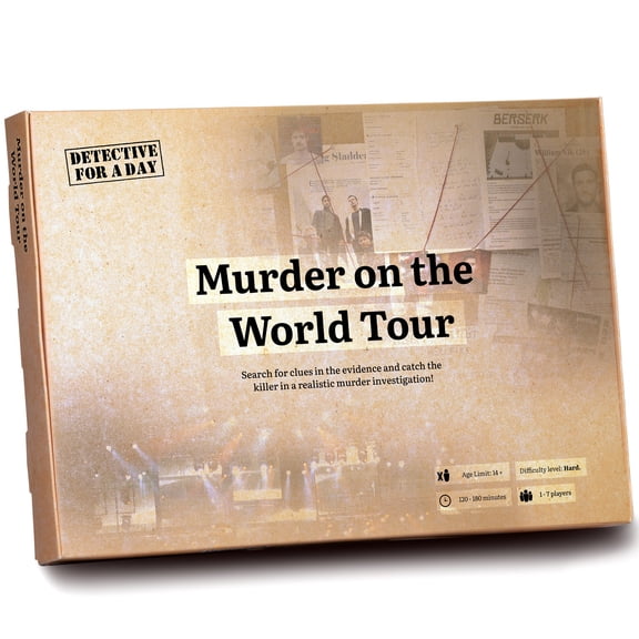 Detective For A Day: Murder on the World Tour - Interactive Crime Investigation Party Game, Solve A Realistic Murder Mystery Case At Home, Immersive