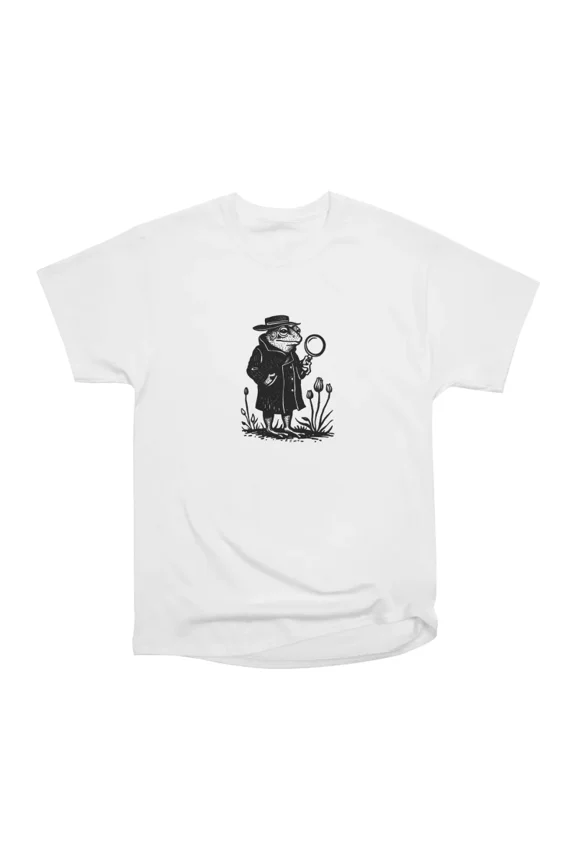 Detective Frog T-Shirt Tee Gift For Him Merch For Her Apparel For Friend