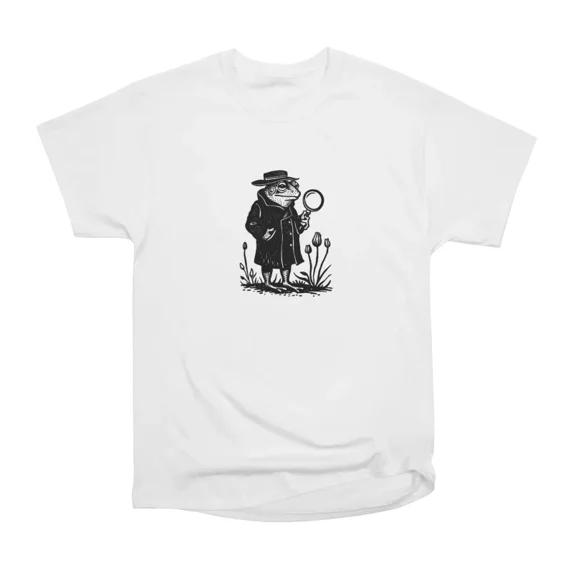 Detective Frog T-Shirt Tee Gift For Him Merch For Her Apparel For ...