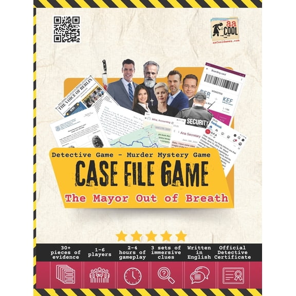 Aacool Detective Games Detective Game - Murder Mystery Game - The Mayor Out Of Breath: An unsolved cold case file - Can you solve the crime?, (Paperback)