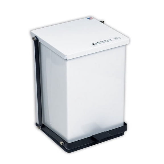 Detecto Step-On Waste Can Receptacle, White - 24 Quart Capacity