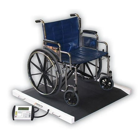 Detecto BRW1000 Portable Bariatric Wheelchair Scale 1100 Lb X .5 Lb-450 Kg X .2 Kg