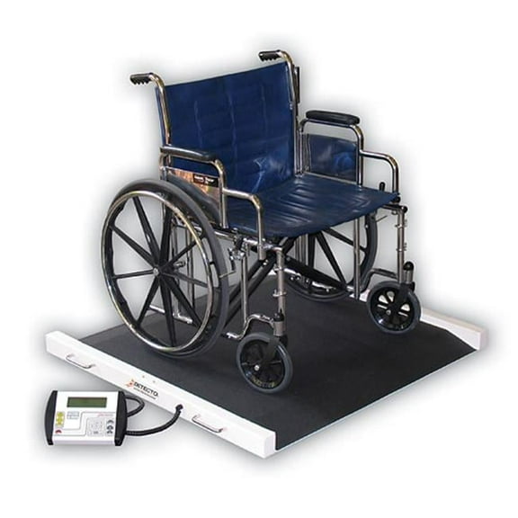Detecto BRW1000 Portable Bariatric Wheelchair Scale 1100 Lb X .5 Lb-450 Kg X .2 Kg