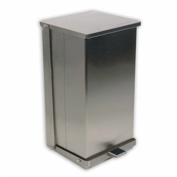 Stainless Steel Step-On Garbage Cans - 48-quart