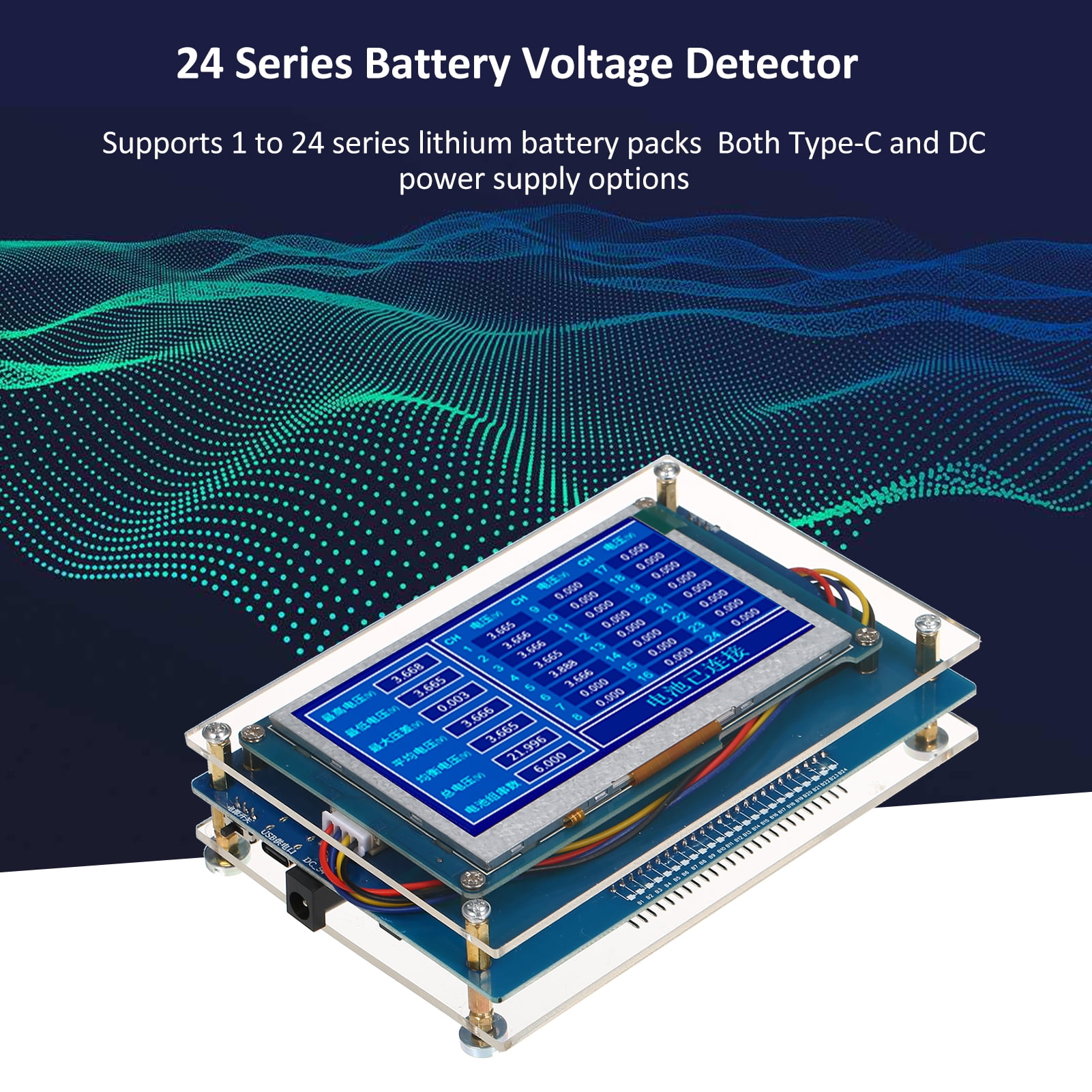 Detector 24 Series Lithium Battery Voltage Detector With Acrylic Shell ...