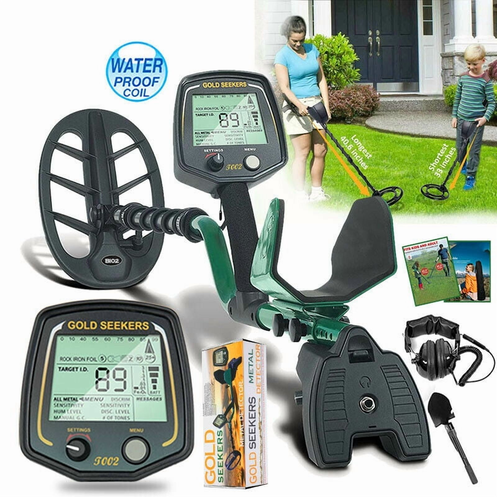 Detector De Metales Oro y Plata LCD Display Deep Ground Gold Finder Waterproof