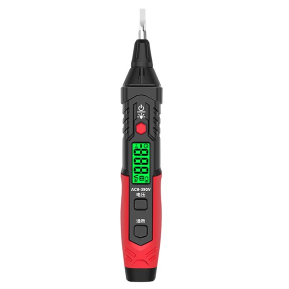 Detector Meter, AC6V-390V Non-Contact Tester with Flashing Light Alarm, Breakpoints Finding