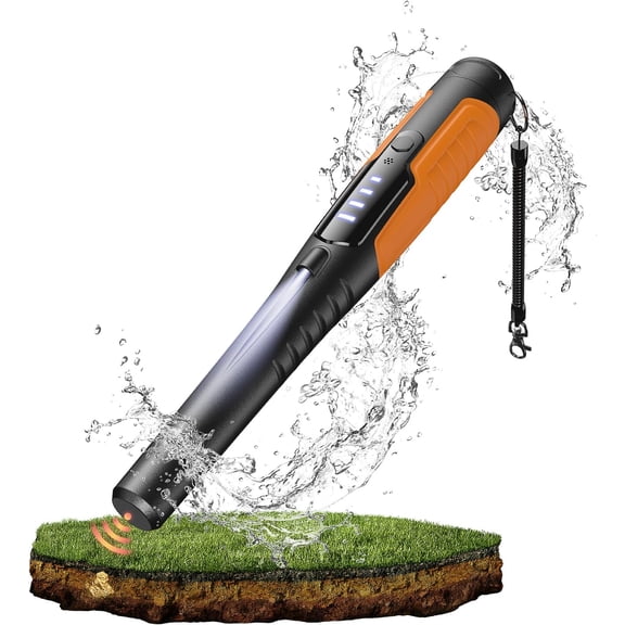Detector Pinpointer, 4 Modes Search Treasure Pinpointing Finder Probe with LCD Display, Professional  Handheld Pin Pointer Wand,  Detector for ,  - Orange