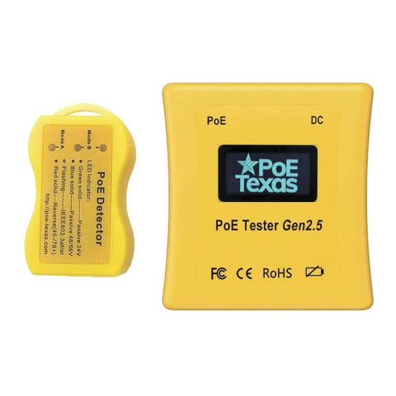 Detector and Test Tool Kit (2.5) - Wired Network Cable Tester, used for detecting and testing Power over Ethernet - Cable Tester, for reading voltage, current, and power usage on pins 5 and 6 - No ba