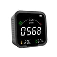 thumbnail image 1 of Detector,Wall Mountable Screen 400-5000ppm Co2 Air Temperature Tester Carbon Dioxide Meter With Auto Alarm Meter 400-5000ppm Co2 Temperature Tester Wall Screen Built-in Battery Black, 1 of 6
