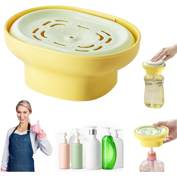 Detergent Dispenser One Handed Press with Measured Dispensing for Kitchen Sink Laundry