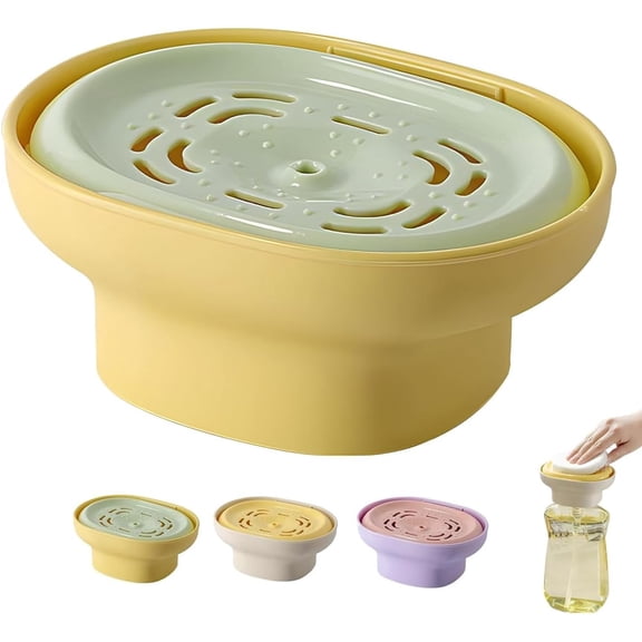 Detergent Presser,Laundry Detergent Presser,Leak-Proof Pump Dispenser, Metered Dispensing & 14-Hole Drainage for Most Cleaning Agents