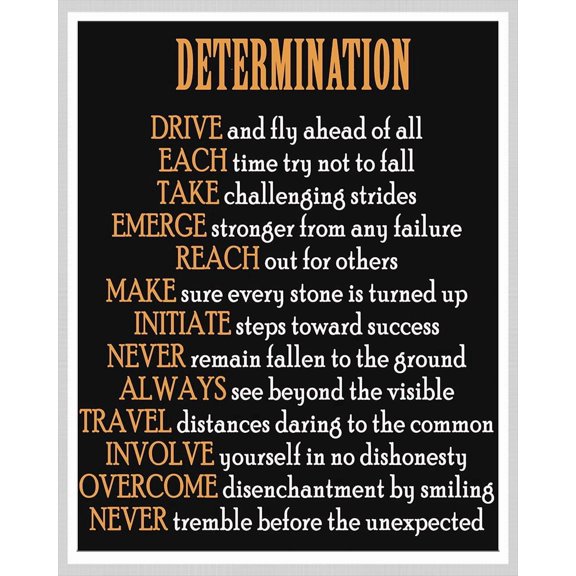 Determination Word Art Poster Print - Richard Homawoo (24 x 36)