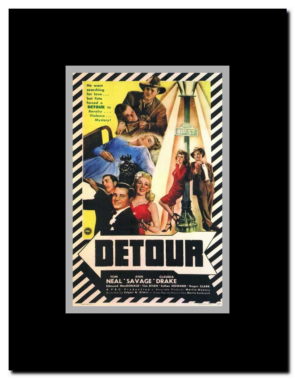 Detour Framed Movie Poster