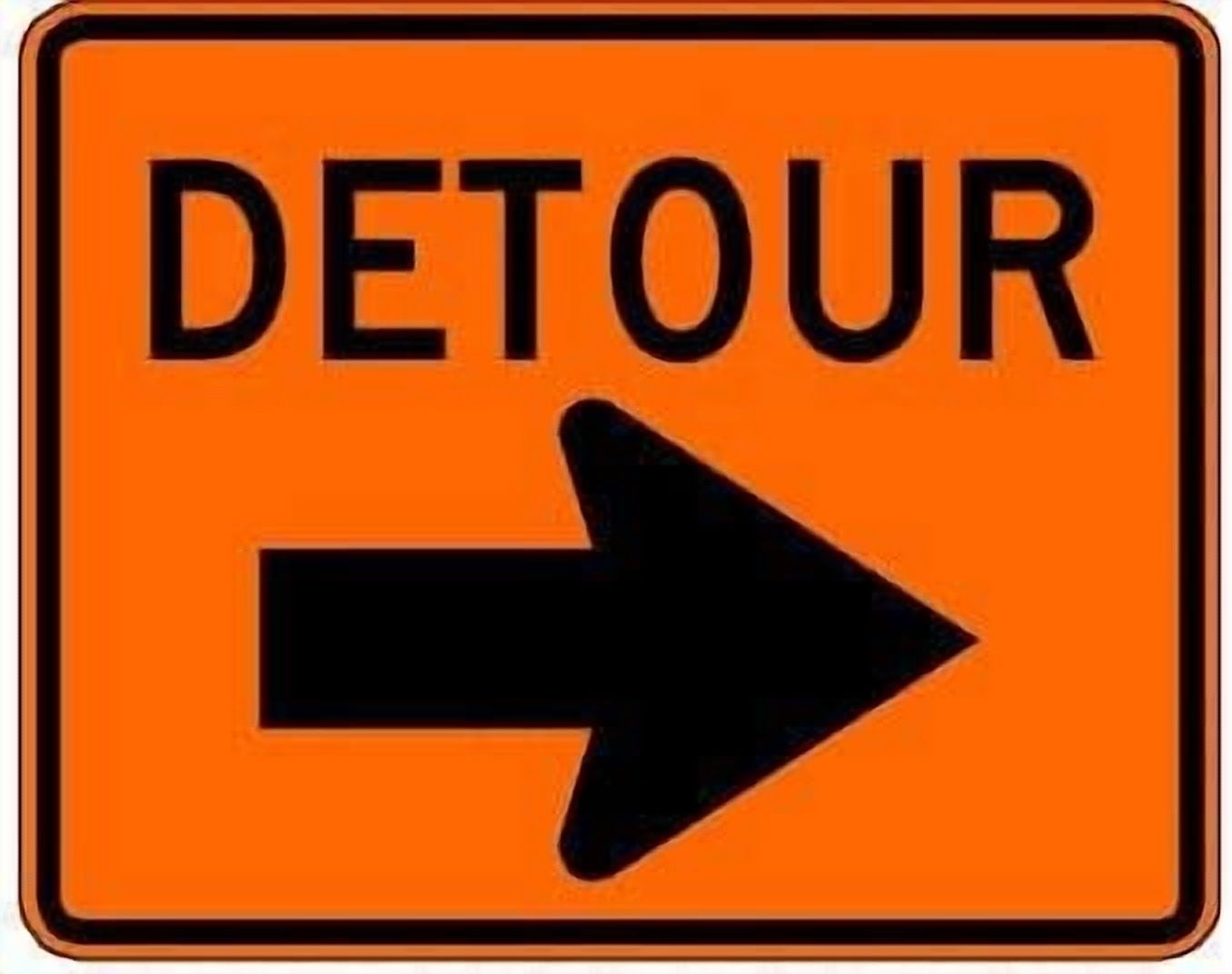 USA標識看板　DETOUR Detour Sign