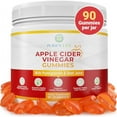 Detox Apple Cider Vinegar Gummies for Adults (90 chews), Unfiltered ACV