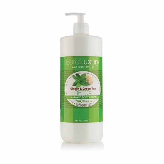 Detox Ginger & Green Tea Lotion (32 fl. oz. | 946 ml.) - BareLuxury Pump Lotion