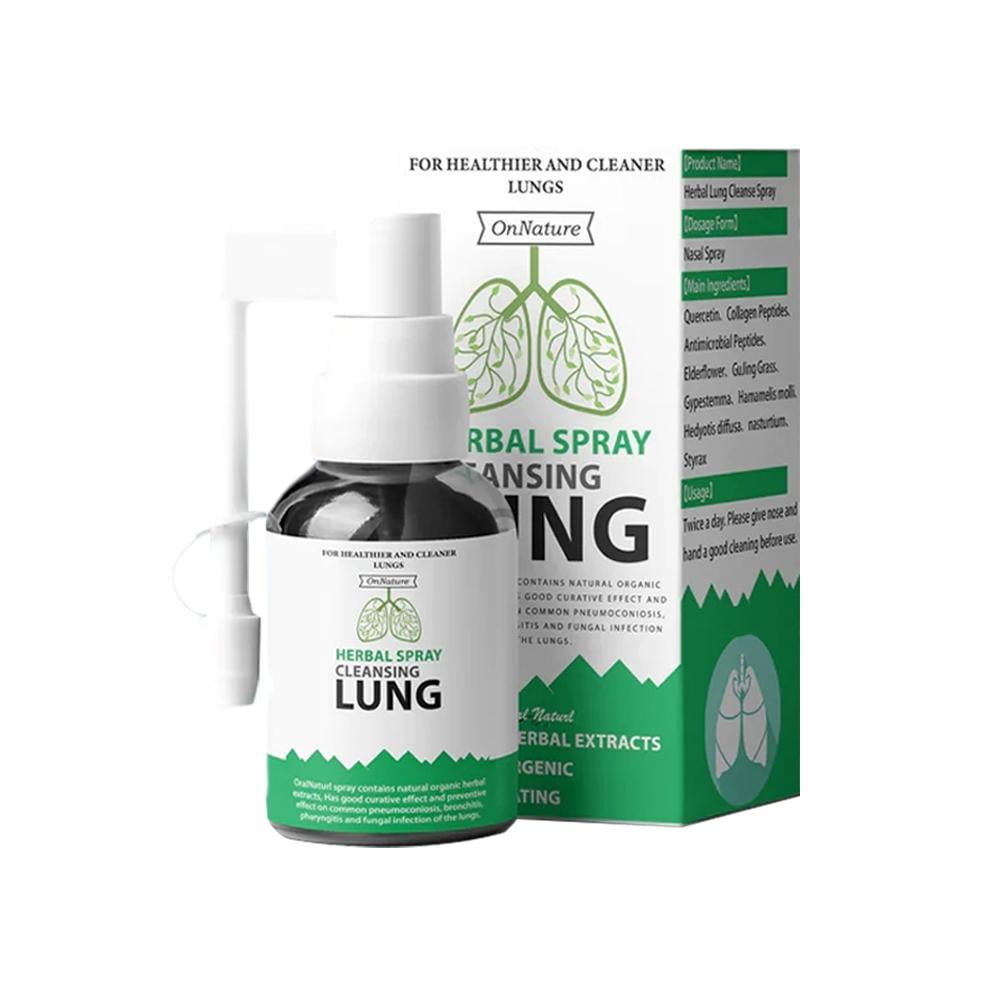 Detox Herbal Lung Cleansing Spray For Smokers Clear 20ml Nasal Congestion US H8A7