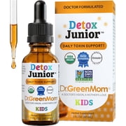 Dr. Green Mom Detox Junior - Heavy Metal Detox Drops for Boys & Girls - w/Organic Chlorella, Turmeric - Binds & Eliminates Toxins - Zeolite Free