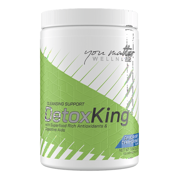 You Matter Wellness Cleansing Support Blueberry Pomegranate Flavor Detox King with Superfood Rich Antioxidants & Digestive Aids 11.64 oz