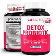 GoBiotix Detox Probiotic Cleanser with Digestive Enzymes for Gut Health, Detox Cleanse & Liver Support, 60 Ct