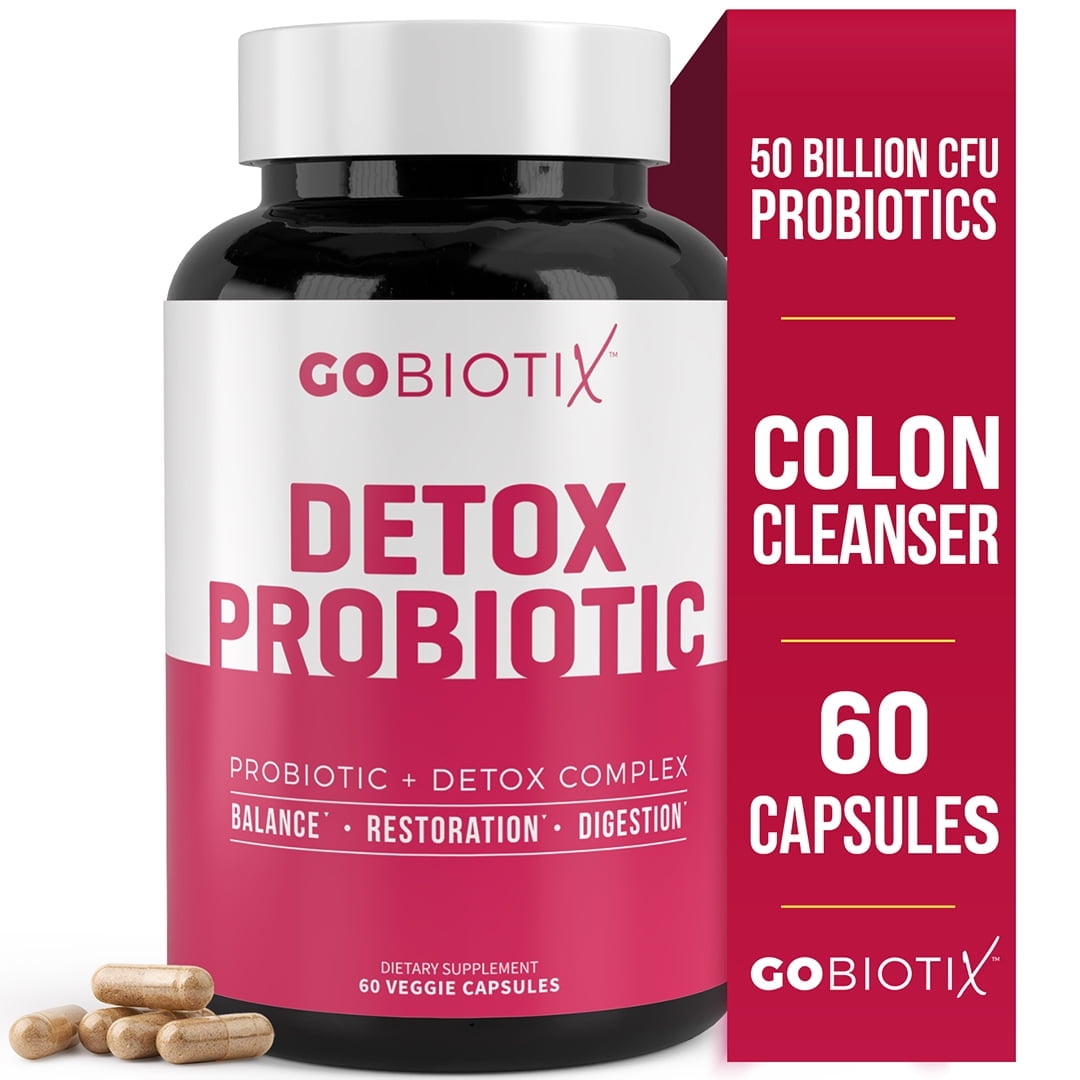 Walmart Black Friday Deals 2025 - GoBiotix Detox Probiotic with Digestive Enzymes, Supports Gut and Liver Health, 60 Capsules