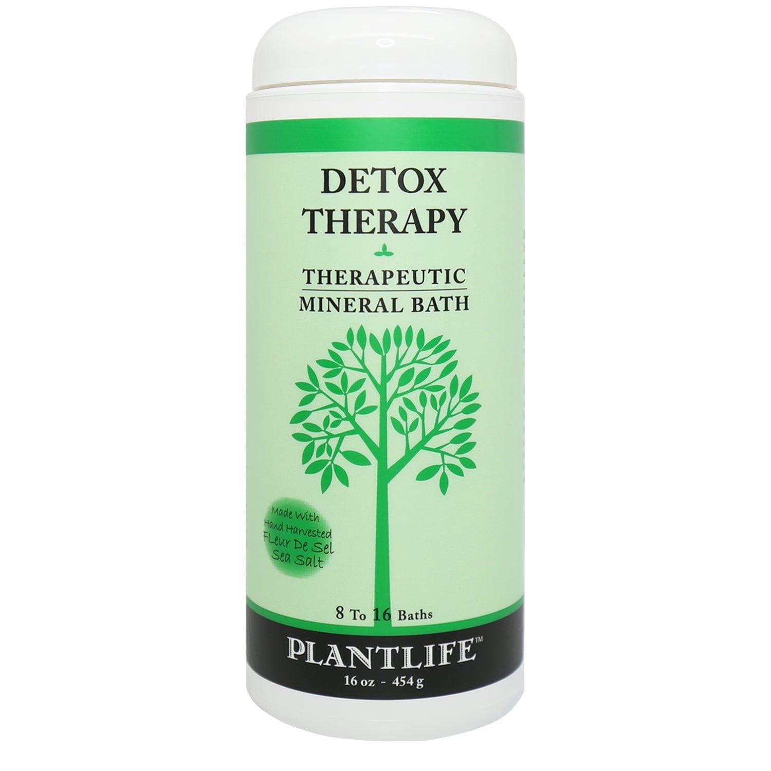 Plantlife Detox Therapeutic Mineral Bath Salt – Purifying Aromatherapy Soak with Natural Ingredients, 16 oz