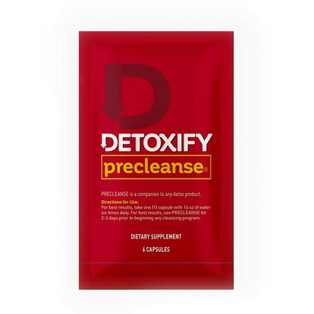 Detoxify PreCleanse Herbal Supplement - 6 Capsules | Professionally Formulated PreCleanse Herbal Supplement | Perfect Start to Your Cleansing Program
