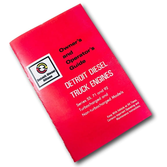 Detroit 53 71 92 6V 8V Series Engine Operators Owners Manual Book Maintenance