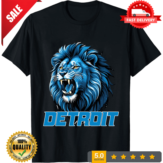 Detroit Apparel Cool Lion City Present Gift Nice Unisex T-Shirt ( Size S - 5XL ), LIMITED EDITION-TH70723