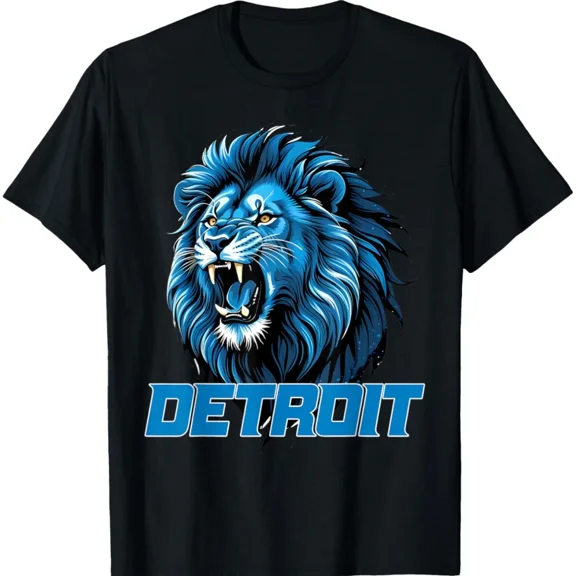 Detroit Apparel Cool Lion City Present Gift Nice Unisex T-Shirt ( Size S - 5XL )