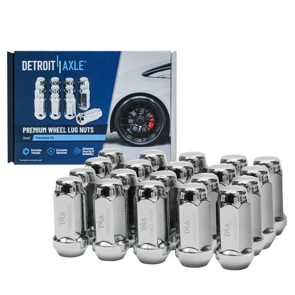 Detroit Axle - 1/2"-20 Wheel Lug Nuts for 06-10 Ford Explorer Mercury Mountaineer Chrome Wheel Lug Nuts 2007 2008 2009 Replacement - 20pc Set