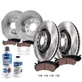 thumbnail image 1 of Detroit Axle - 1.4L Brake Kit for Volkswagen 2019 2020 Jetta Disc Brake Rotors Ceramic Brake Pads: 11.34" Front and 10.71" Rear Rotors, 1 of 9