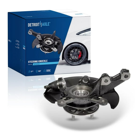 Detroit Axle - 1.7L Front Right Steering Knuckle Wheel Bearing Hub for 2001-2002 Honda Civic Passenger Side Steering Knuckle and Wheel Bearing Hub Assembly Replacement