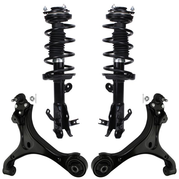 Detroit Axle - 1.8L Front Struts Control Arms for 2013 2014 2015 Honda Civic [Manual Transmission], 2 Lower Control Arms with Ball Joints Assembly 2 Struts with Coil Spring Assembly Replacement