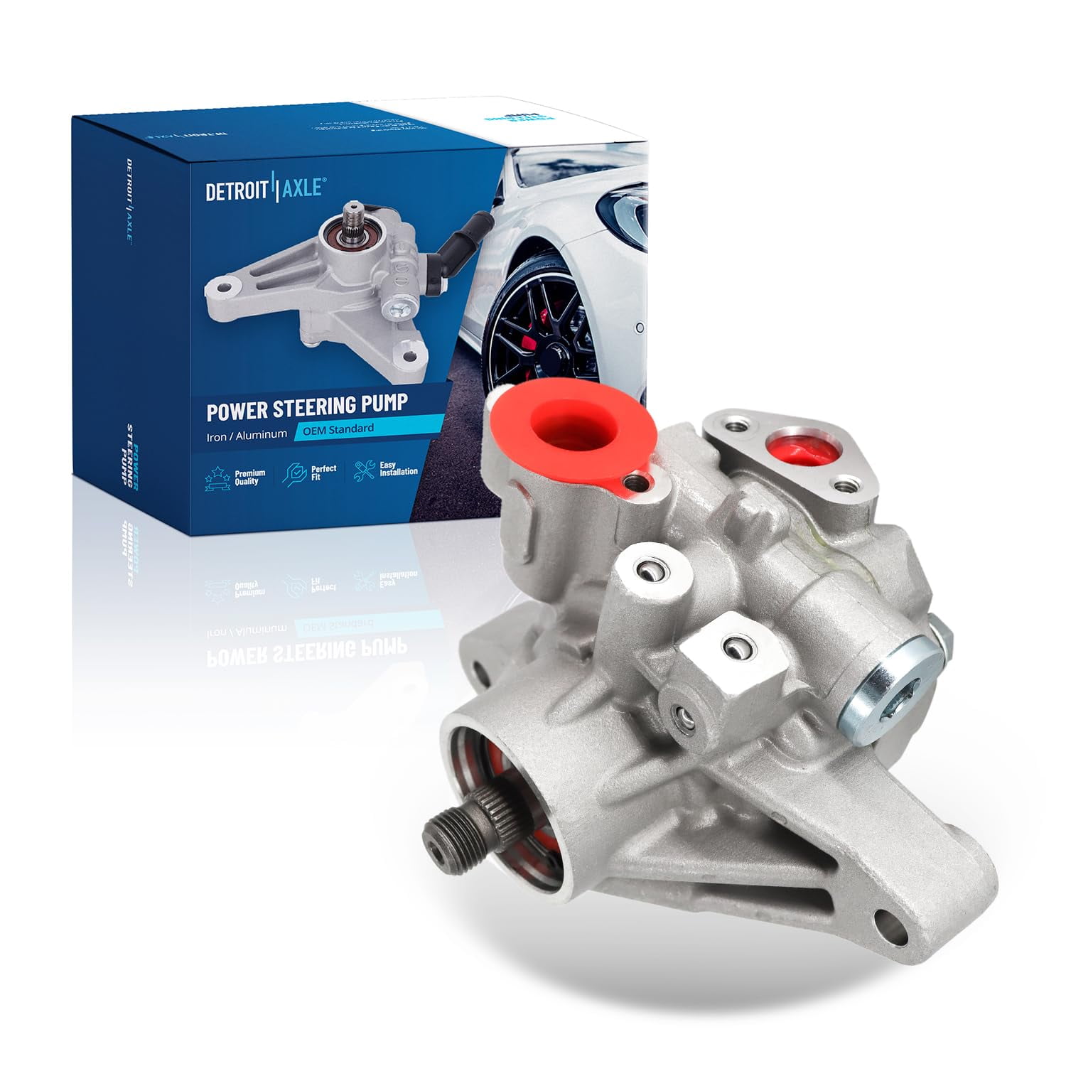 Detroit Axle - 1.8L Power Steering Pump for 06-11 Honda Civic 2007 2008 2009 2010 Power Steering Pump Assembly Replacement 96-05456