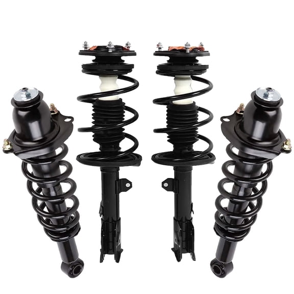 Detroit Axle - 4pc 1.8L Struts Kit for 09-13 Toyota Corolla Complete 4 Ready Struts with Coil Spring Assembly 2009 2010 2011 2012 2013 Front Rear Replacement Suspension Strut Shock Absorber