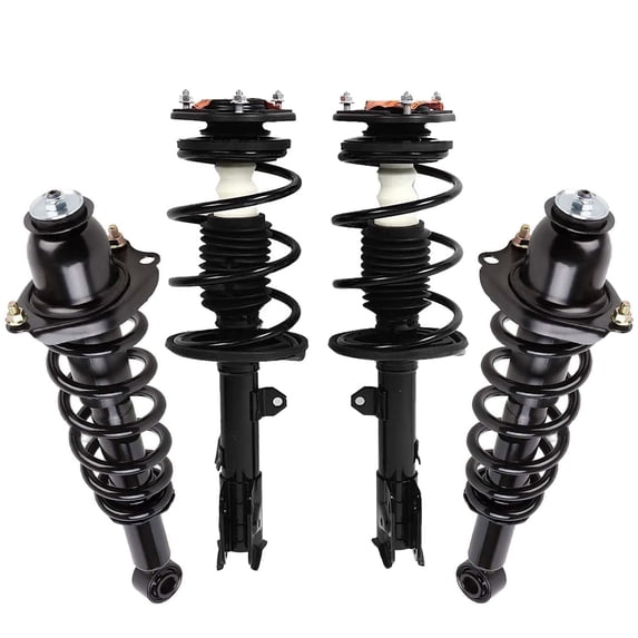 Detroit Axle - 1.8L Struts Kit for 09-13 Toyota Corolla Complete 4 Ready Struts with Coil Spring Assembly 2009 2010 2011 2012 2013 Front Rear Suspension Strut Shock Absorber