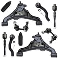thumbnail image 1 of Detroit Axle - 10pc Front End Suspension Kit for 2005-2012 Nissan Pathfinder, 05-18 Frontier, 05-15 Xterra, Lower Control Arms Tie Rods Sway Bars Boots Replacement, 1 of 7