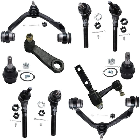 Detroit Axle - 10pc 4WD Front Upper Control Arms Suspension Kit Replacement for Ford F-150 Expedition Fits select: 1997-2003 FORD F150, 2000-2002 FORD EXPEDITION XLT