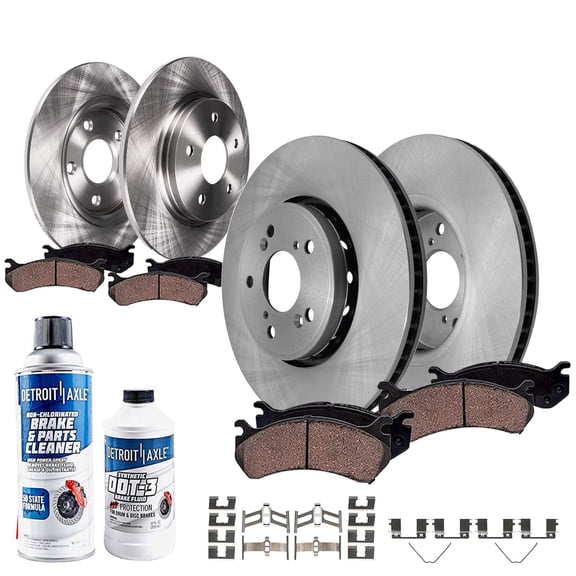 Detroit Axle - 10pc Brake Kit for Acura ILX 2016, Replacement Disc Brake Rotors Ceramic Brakes Pads with Hardware Assembly : 12.28" inch Front Rotor 11.10" inch Rear Rotor