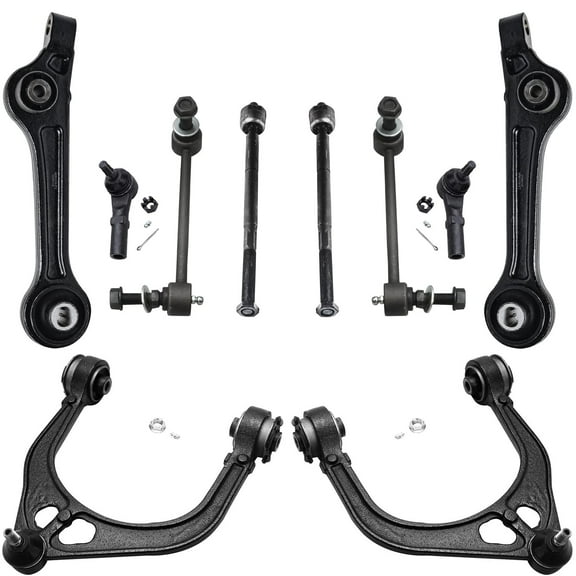 Detroit Axle - 10pc Front Control Arms Tie Rods Sway Bars Replacement for Dodge Charger Challenger Fits select: 2013-2014 DODGE CHARGER SE, 2014 CHRYSLER 300C