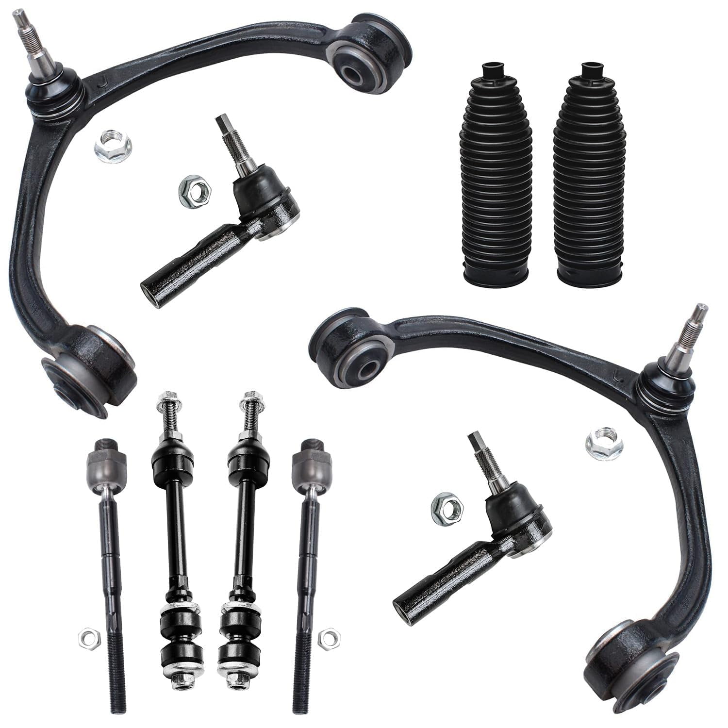 Detroit Axle - 10pc Front End Control Arms Kit for 2005-2010 Dodge ...
