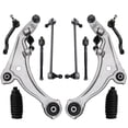 thumbnail image 1 of Detroit Axle - 10pc Front End Control Arms Kit for 2009-2014 Nissan Maxima, 2 Lower Control Arms w/Ball Joint 4 Outer Tie Rods 2 Sway Bar Links 2 Boots Replacement, 1 of 7