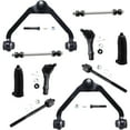 thumbnail image 1 of Detroit Axle - 10pc Front End Control Arms Kit for Ford Explorer Ranger Mazda B2500 B3000 B4000 Mercury Mountaineer, 2 Upper Control Arms Ball Joint 4 Tie Rods 2 Sway Bar Links 2 Boots Replacement, 1 of 7